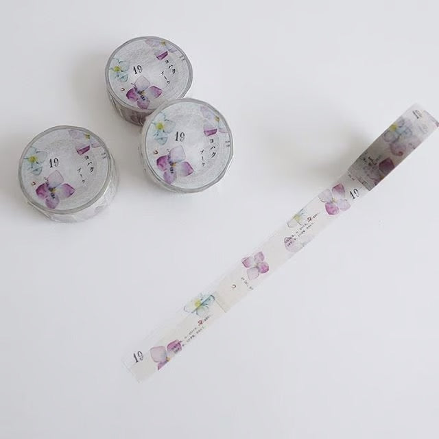 Yohaku -  Hydrangea Watercolor Washi Tape (Y037)