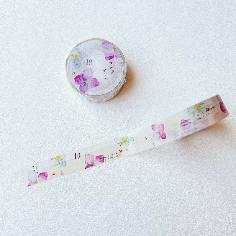Yohaku -  Hydrangea Watercolor Washi Tape (Y037)