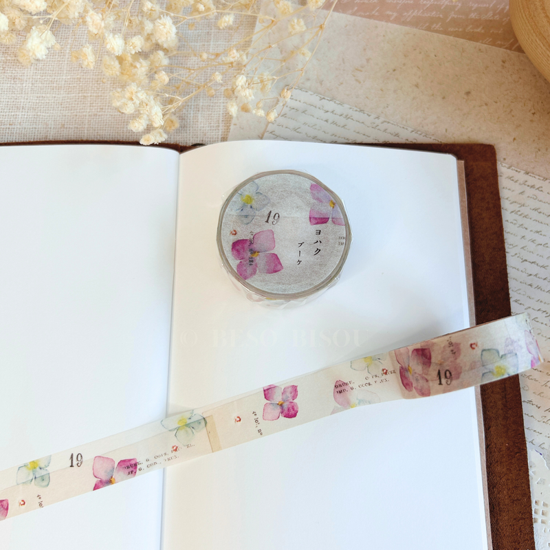 Yohaku -  Hydrangea Watercolor Washi Tape (Y037)