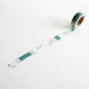Yohaku -  "Report"  Green Grid Retro Washi Tape (Y057)