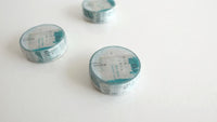 Yohaku -  "Report"  Green Grid Retro Washi Tape (Y057)