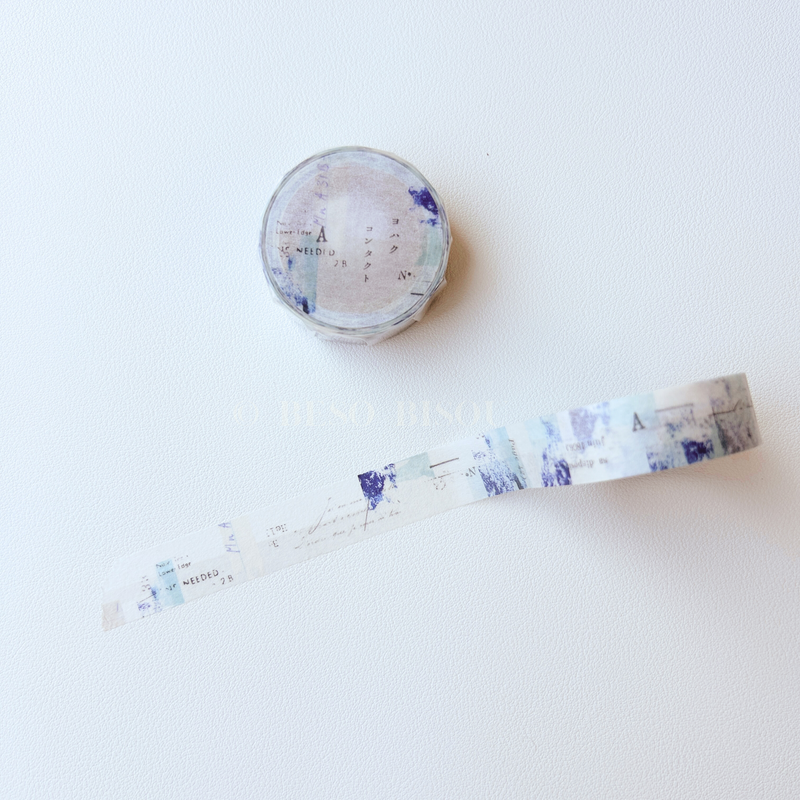 Yohaku - Vintage Blue Washi Tape (Y079)