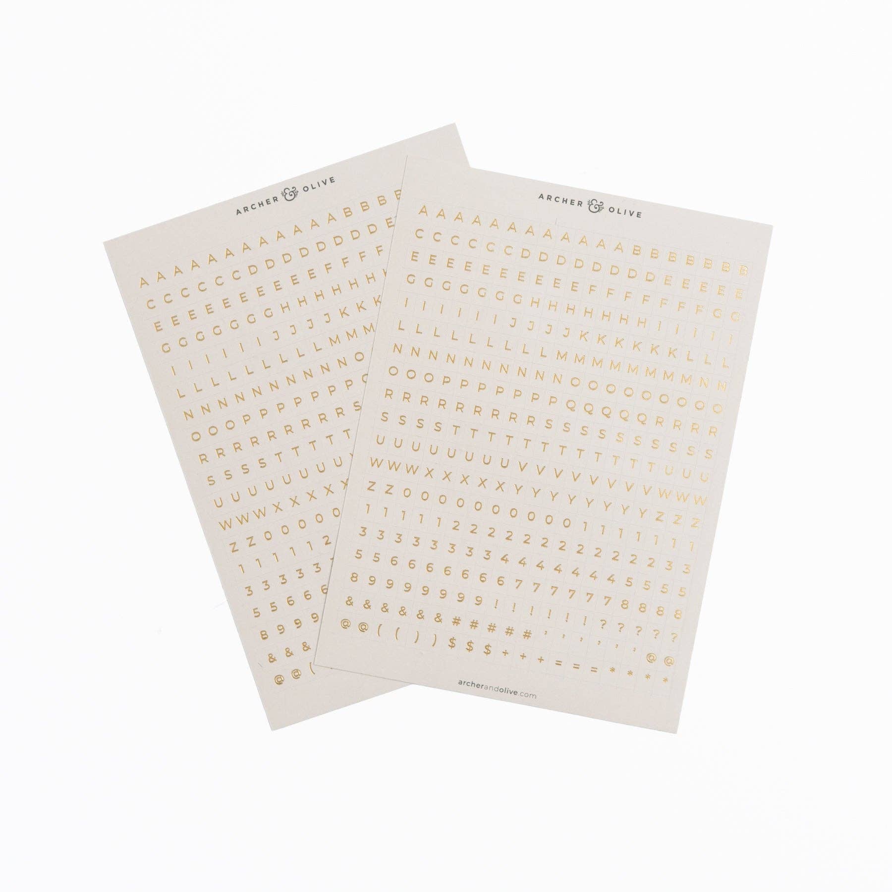 Archer and Olive - ALPHA LETTER STICKERS (Soft Nature) | Sticker Set
