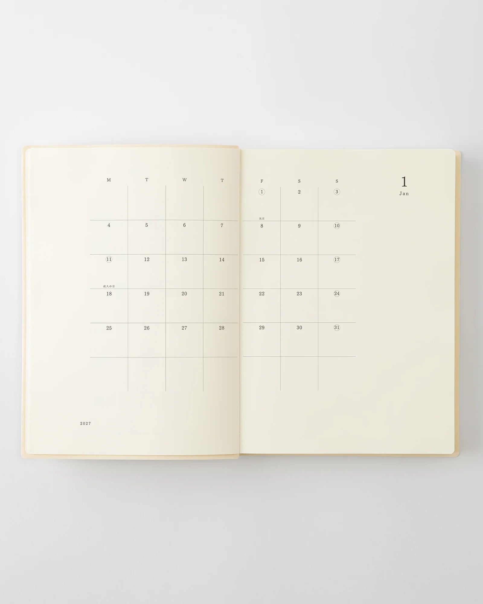 Midori - 2027 1-DAY-1-PAGE (A5 or A6) | MD Notebook Diary