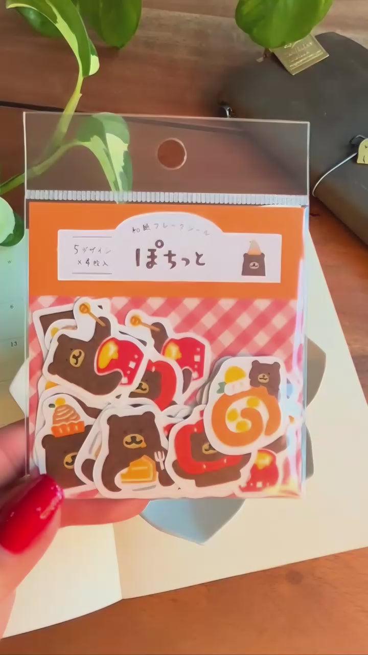 Furukawashiko - Delicious Dessert Bears Flake Stickers
