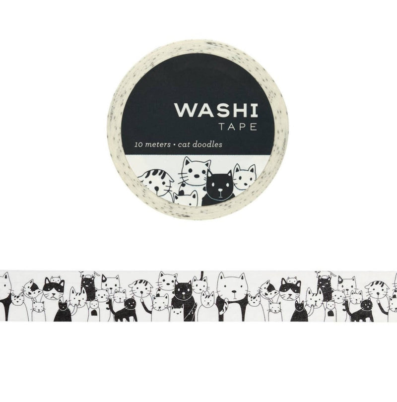 Girl of All Work - Cat Doodles Washi Tape
